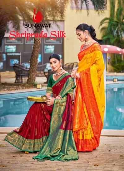 BUNAWAT SHRIPRADA SILK 1001 TO 1006 DESIGNER SILK SAREE WHOLESALER IN INDIA